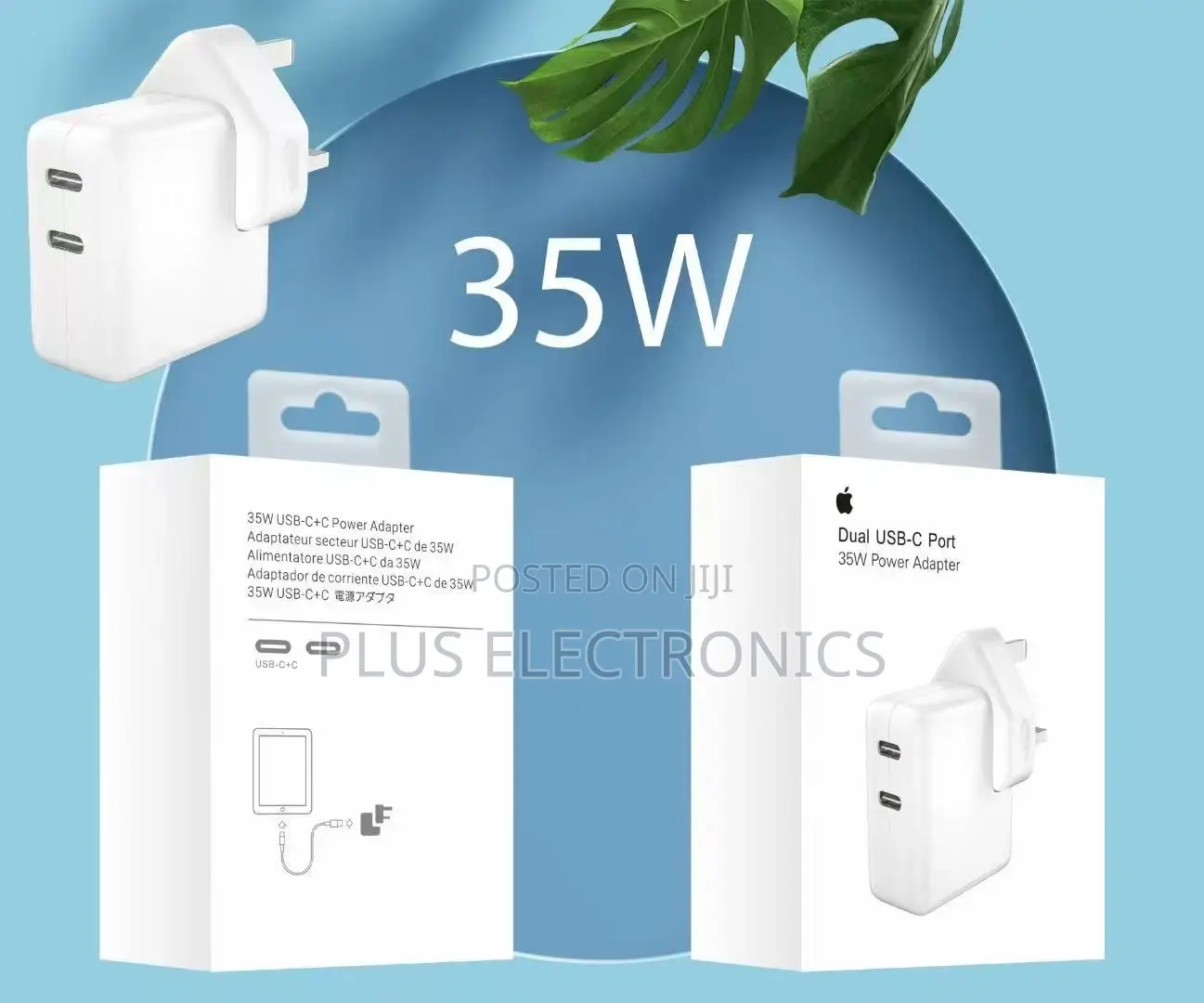 35w Dual Usb-C Port Power Adapter
