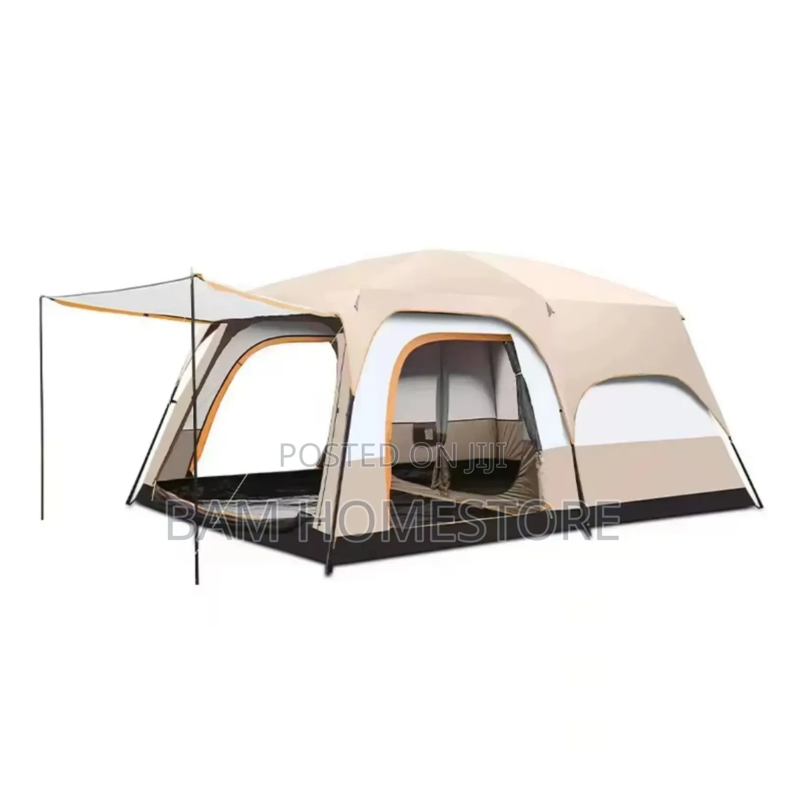Spacious Cabin Camping Tent With Canopy (6-8 People)