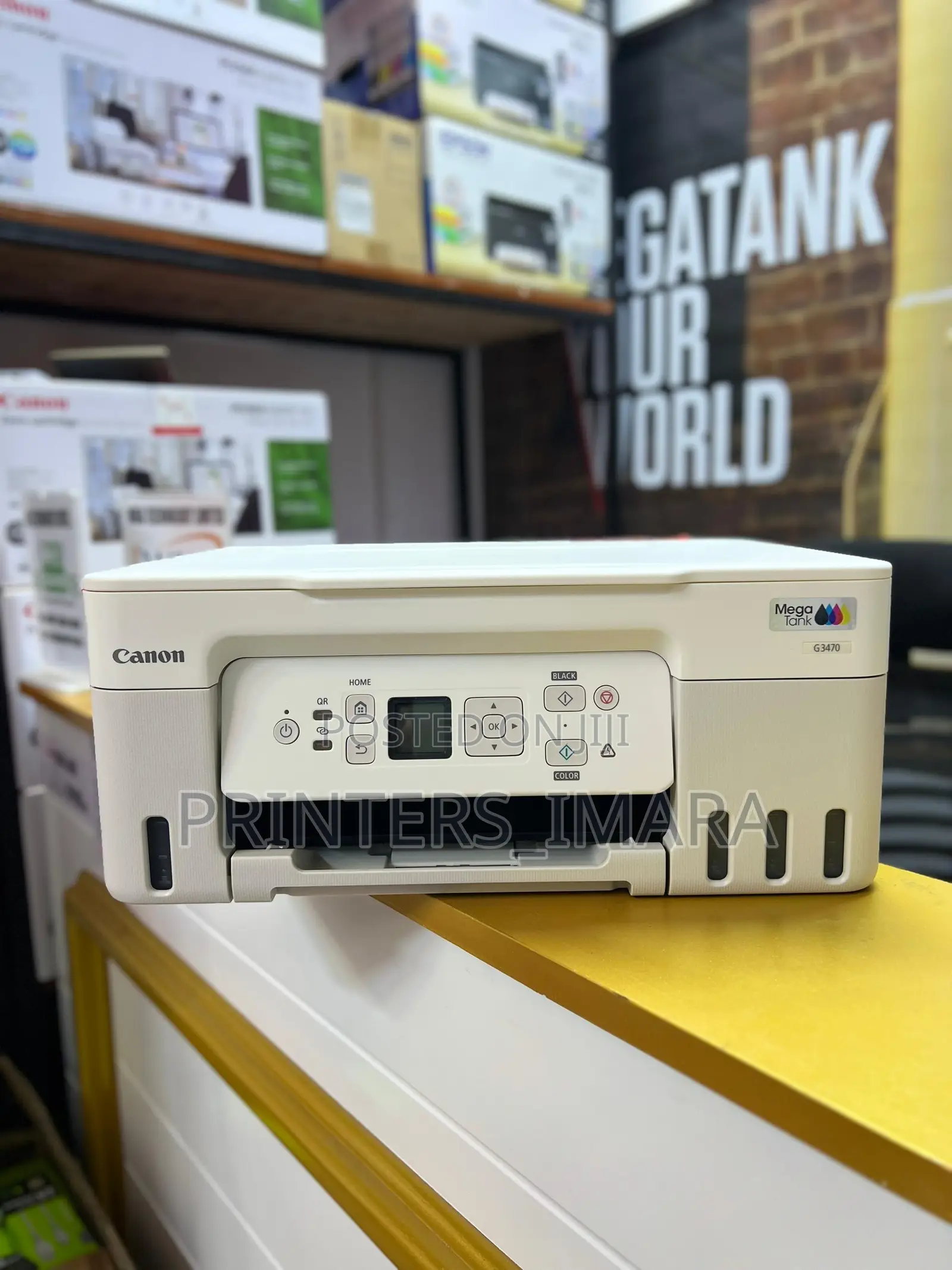 Canon Pixma G3470 (White Body) — Stylish, Efficient Cost-Saving!
