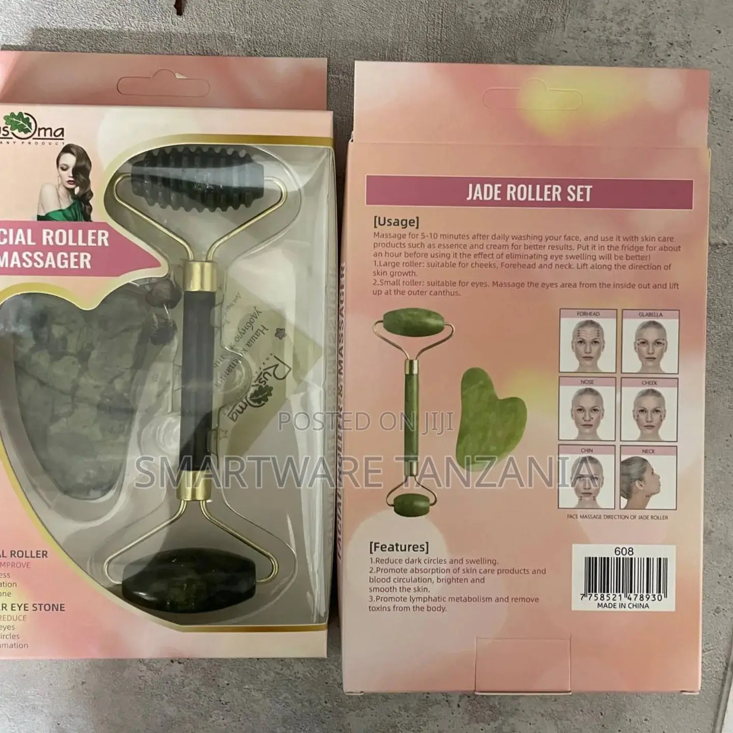 Gua Sha Jade Roller Facial Tools Face Roller and Gua Sha Set