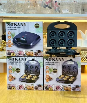 Sokany Donut Machine Non-Stick - Used for Making 6 Donuts