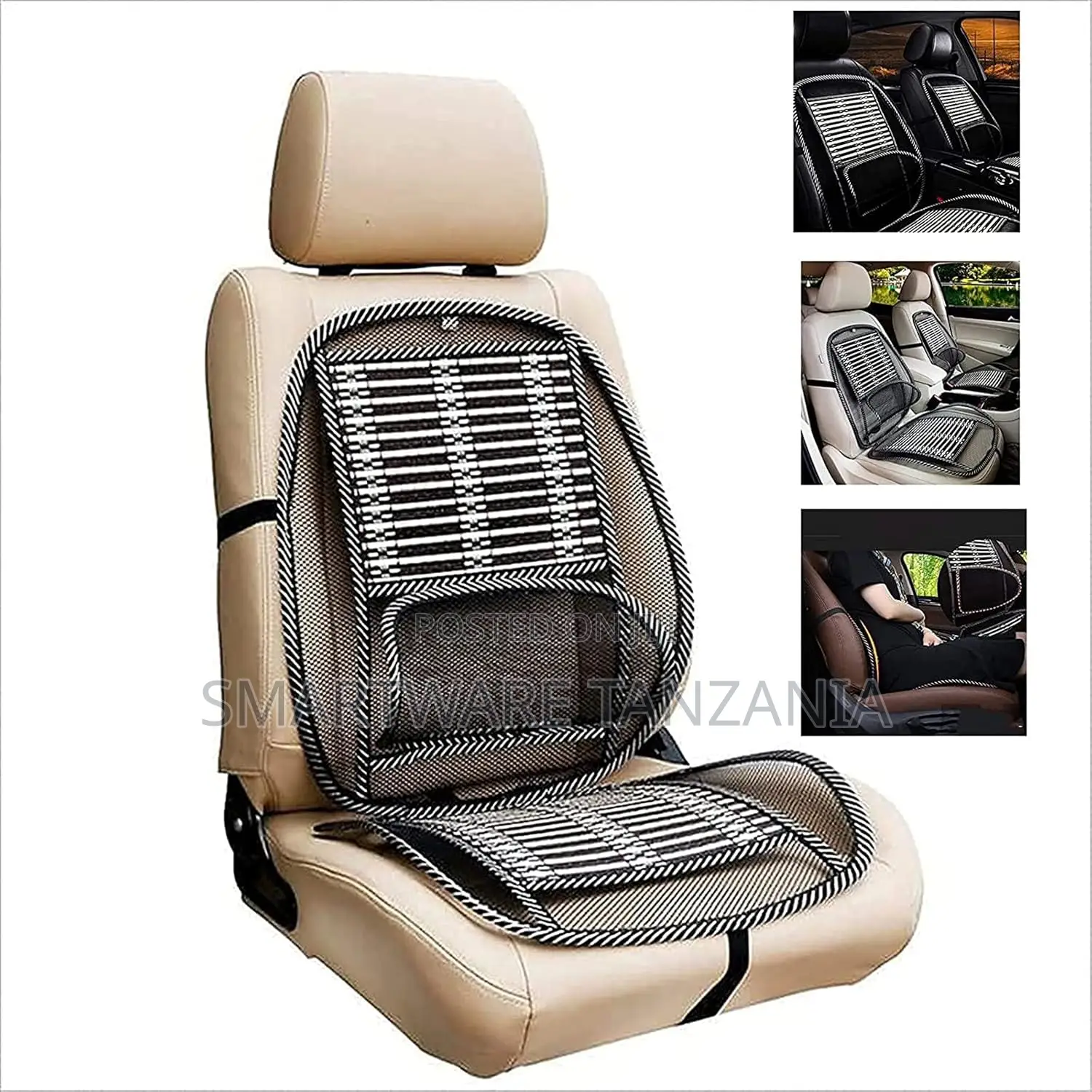 Car Seat Office Chair Chip Cover Cushion With Wire Mesh Lumbar Support