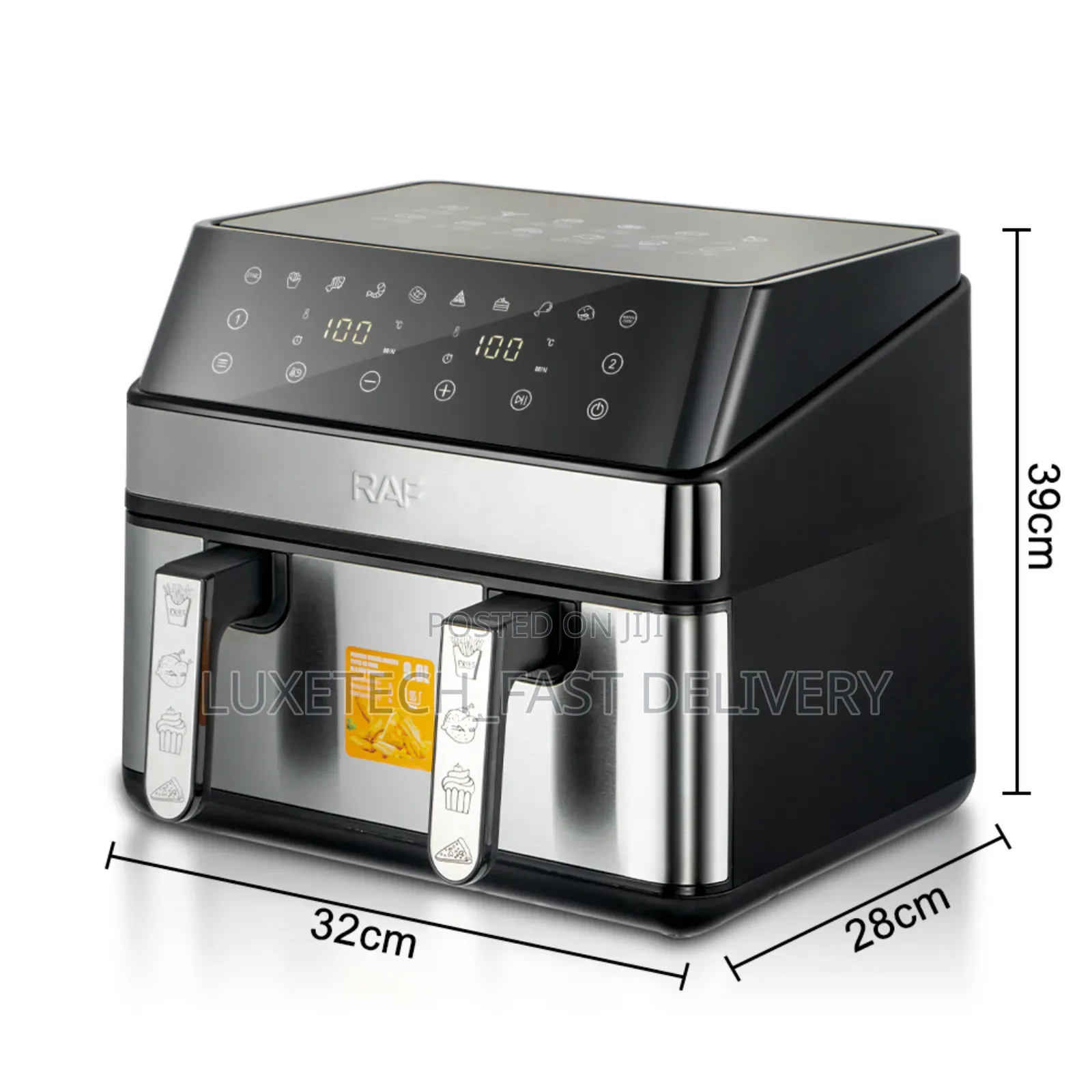 Raf R.5270 Air Fryer 9 Litres (4.5l + 4.5l)
