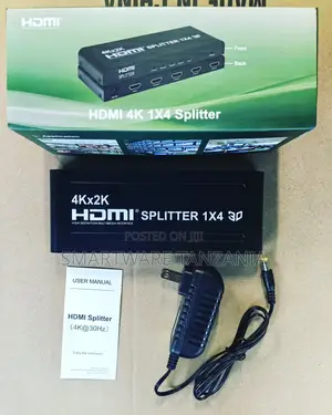 Hdmi Splitter 1x4 With Power Adapter Hdmi 1.4 Video Audio Support 3d