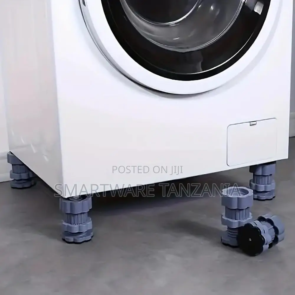 4 Pieces Height-Adjustable Washing Machine Stand Anti Vibration Pads