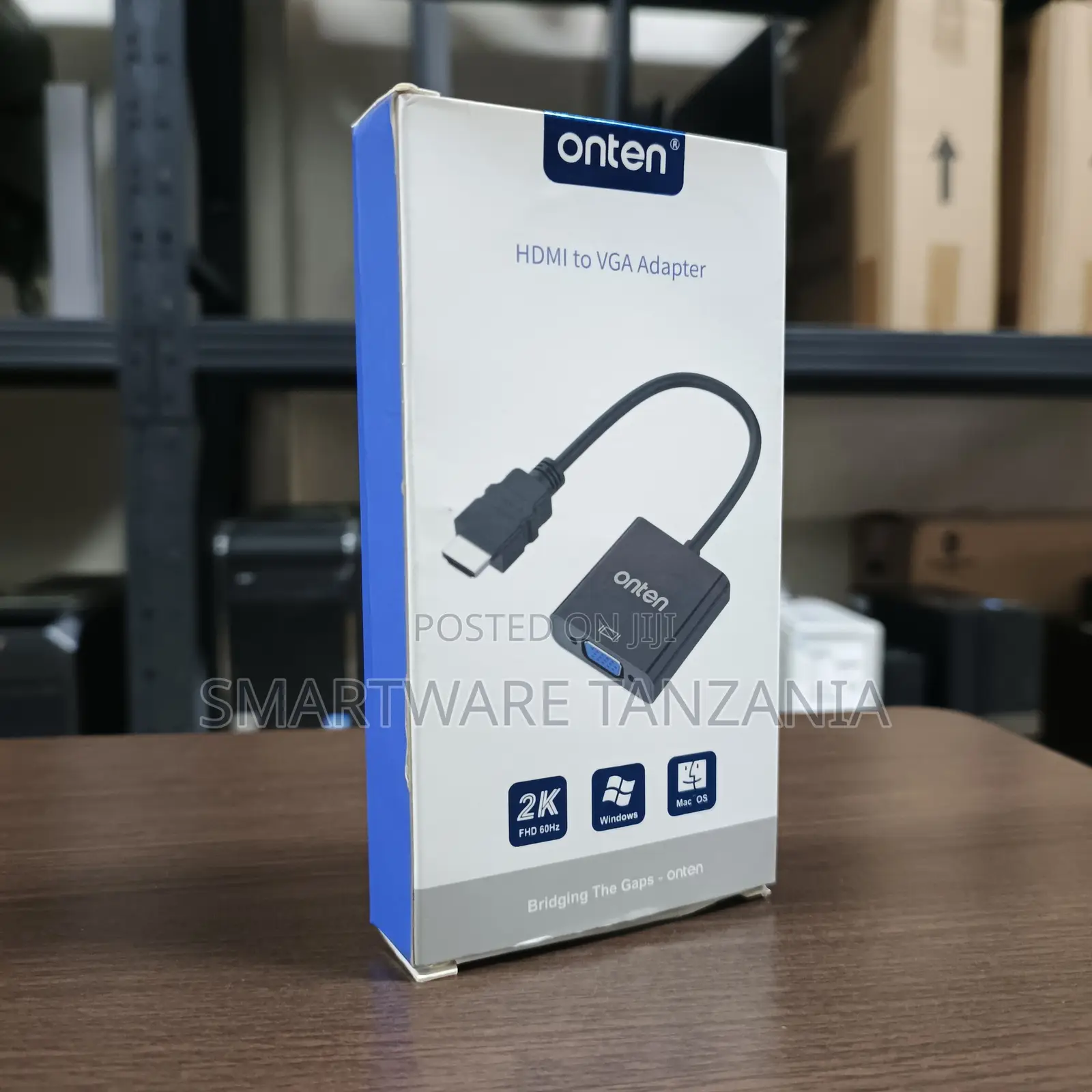 Onten Hdmi to Vga Adapter With 3.5mm Audio Jack (Black)