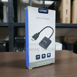 Onten Hdmi to Vga Adapter With 3.5mm Audio Jack (Black)