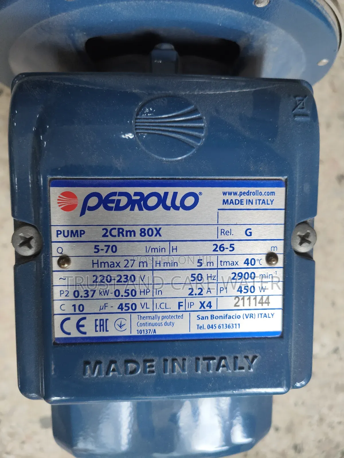 Pedrollo Surface Jet Pump 0.5hp