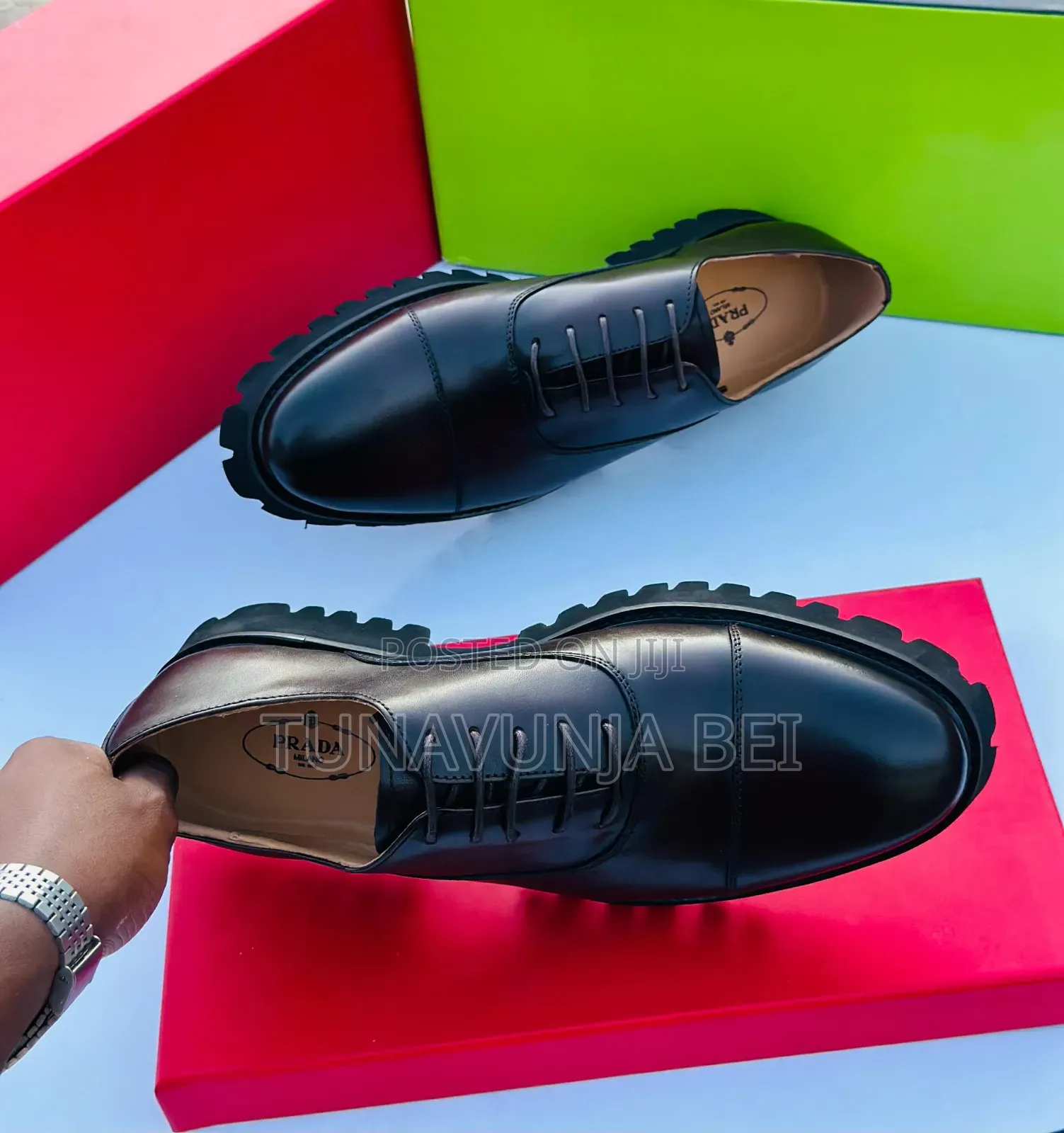 Leather Shoes  / Prada Brand / Bei Chee