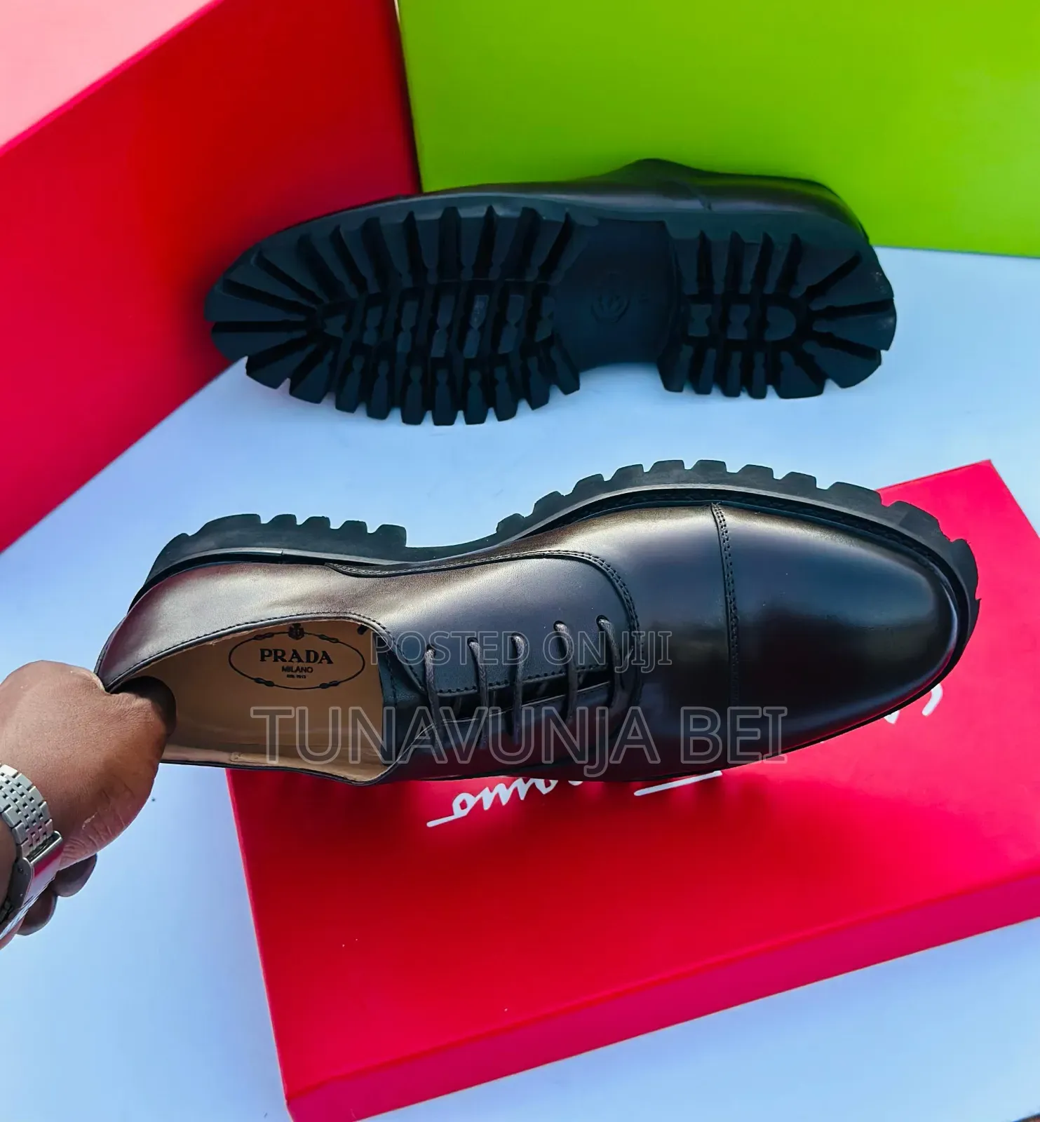 Leather Shoes  / Prada Brand / Bei Chee
