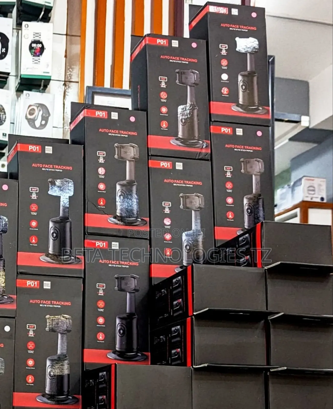 Face Tracking Phones Stand + Tripod Stand Ndefu