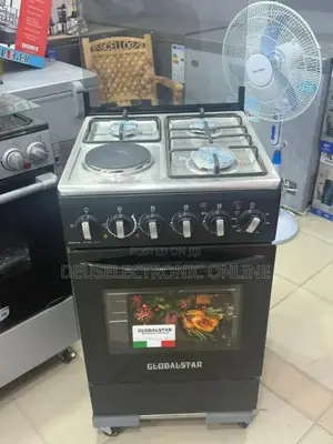 *Jiko Global Star 50 Kwa 50* *Plate 3 Gas Umeme 1 Oven Umeme*