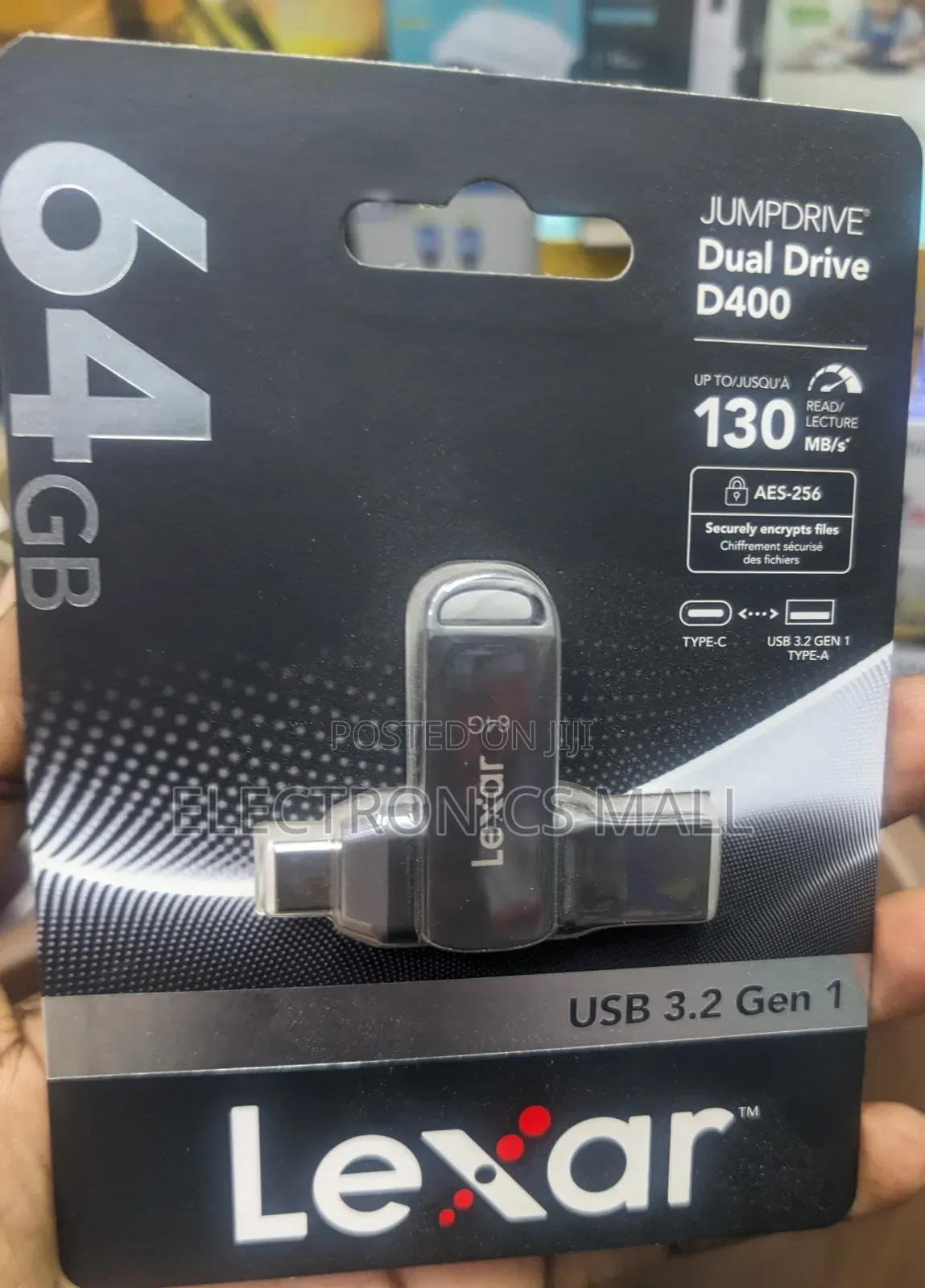 Lexar Usb 3.2 Gen 1 64gb Jumpdrive Dual Drive D400 Flash Drive