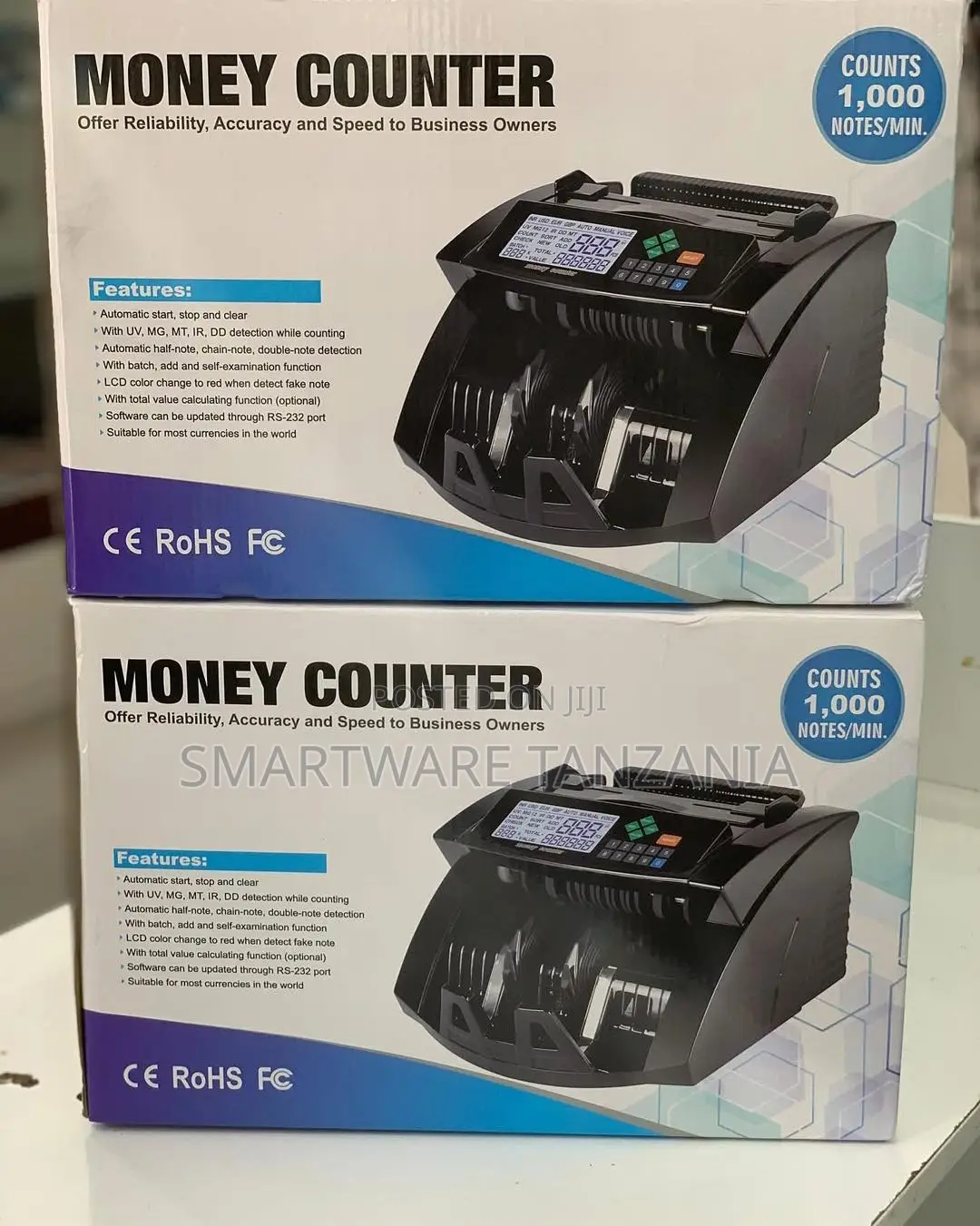 Money Counter Machine With Counterfeit Bill Detection - Led Display