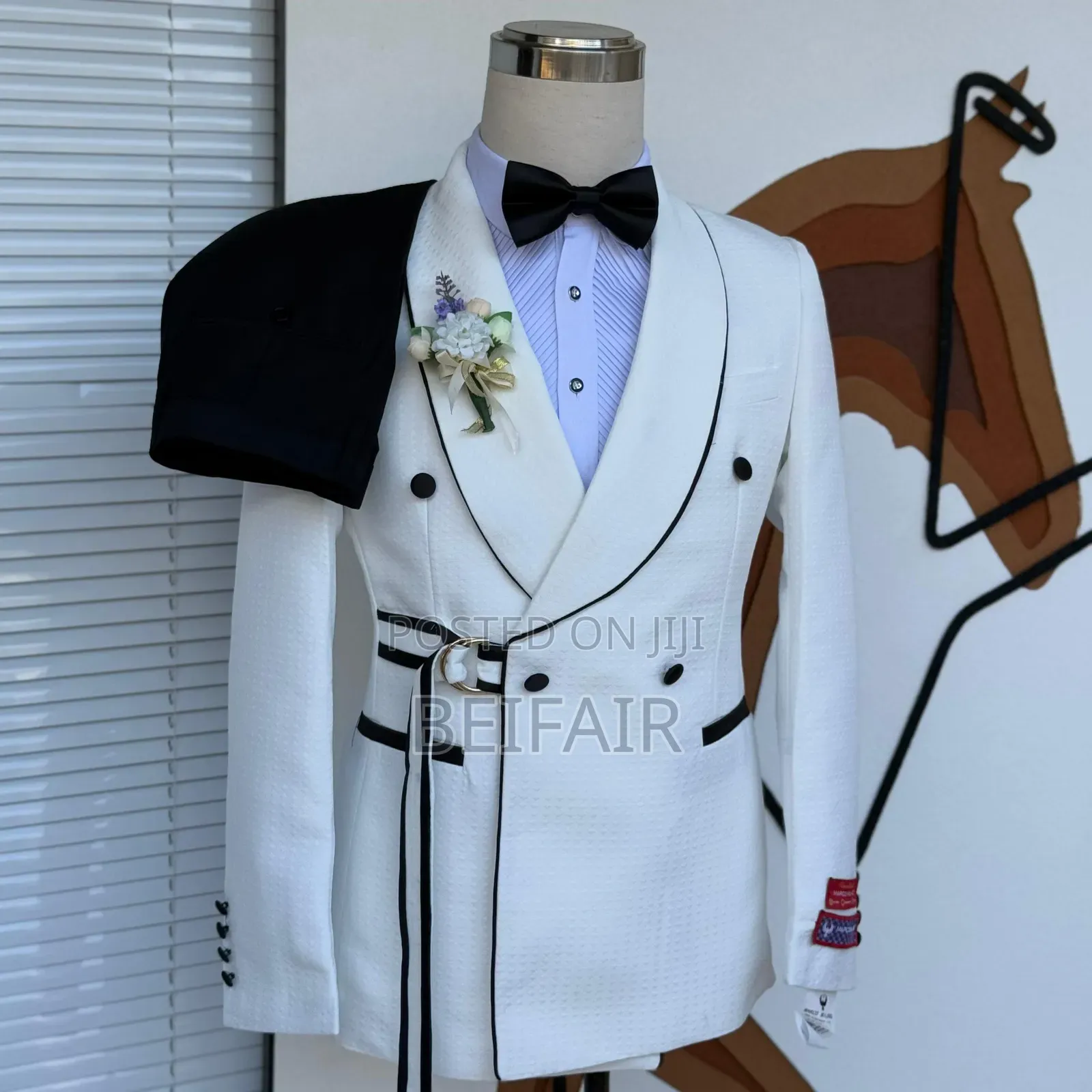 White Suit With Belt