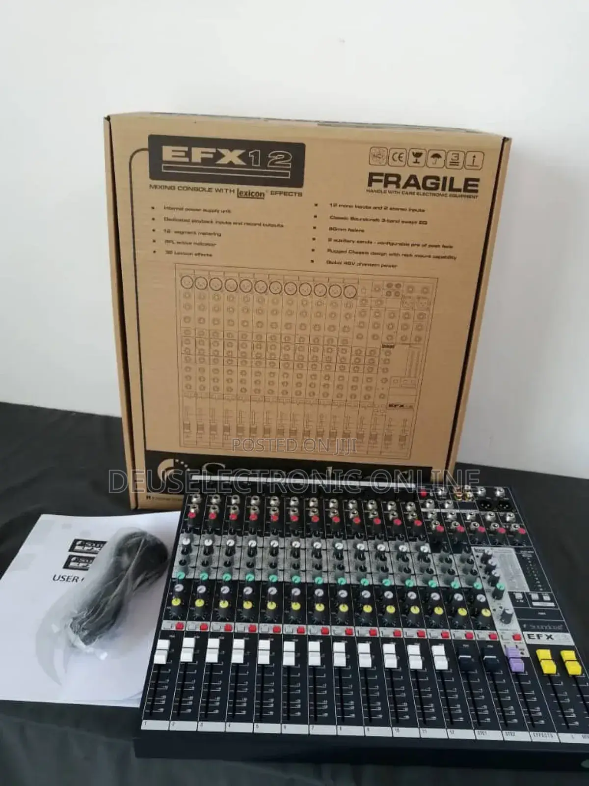 Music Mixer Powered Njia Efx12