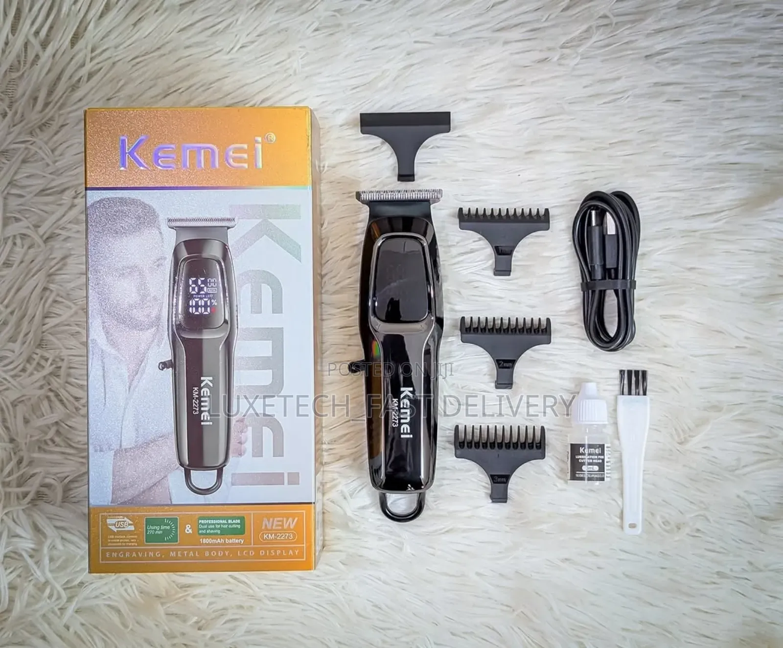 Kemei Km-2273 Digital Hair Clipper and Trimmer