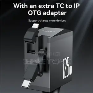 Yesido Y71 125w Ultra-Fast Car Charger With Retractable Cable