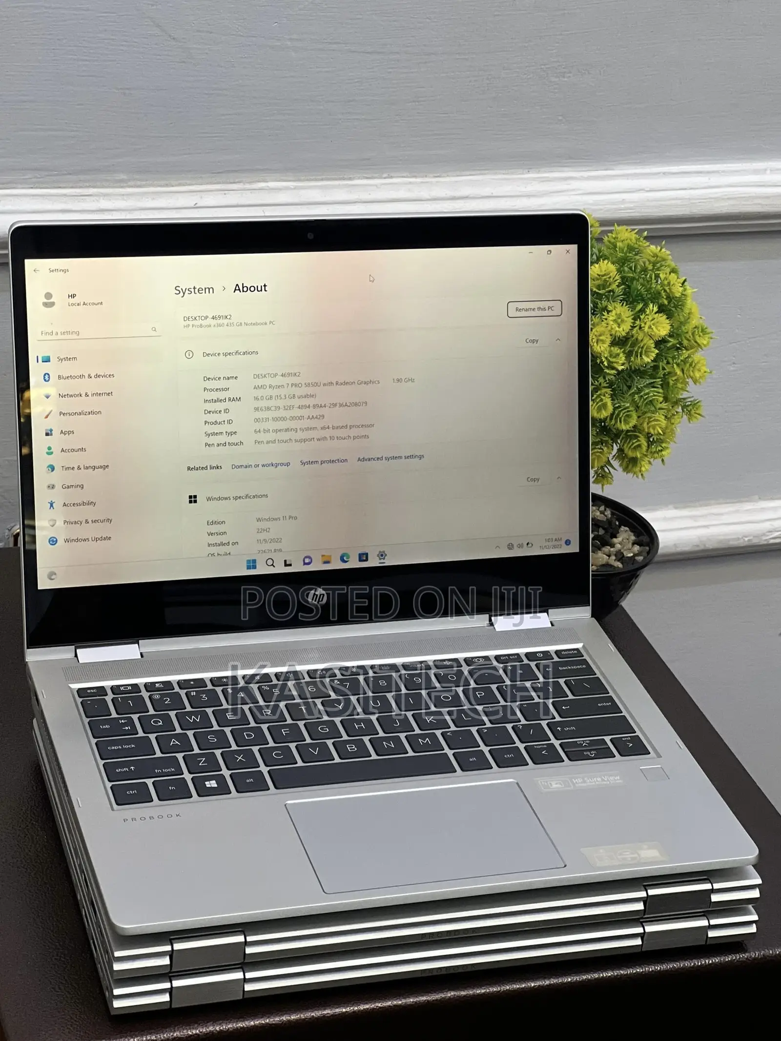 New Laptop HP ProBook X360 435 G8 16GB Intel Core I5 SSD 512GB