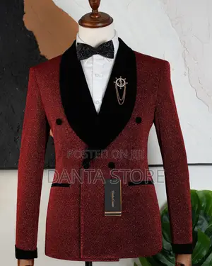 Ice Material Men Suits (Red)