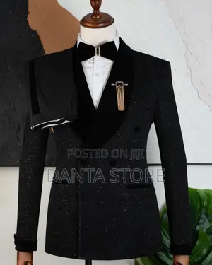 Men’S Wedding Suit (Black) Ice Materials