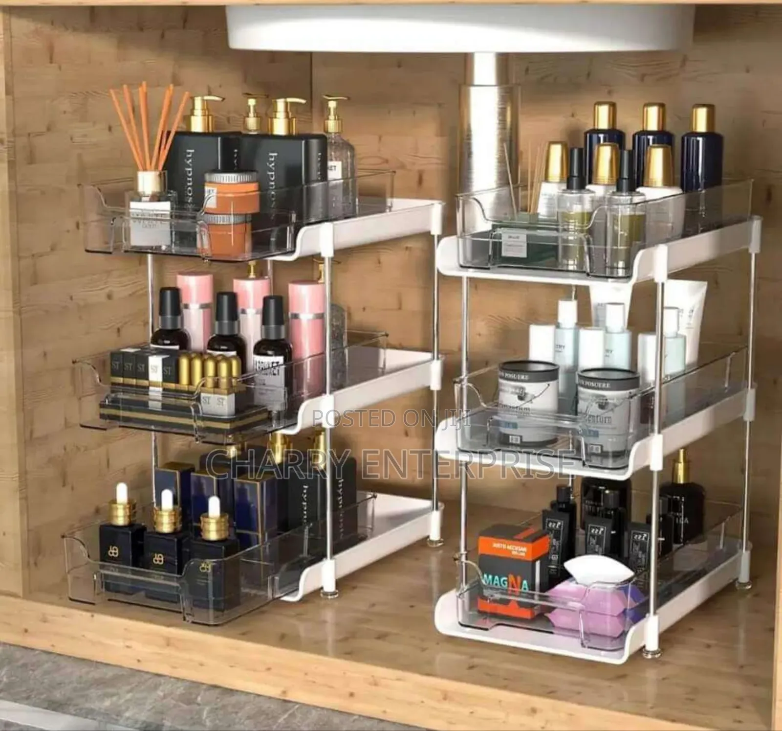 Classic Multi-Purpose/ Function Storage Rack With Pull-Out Drawers