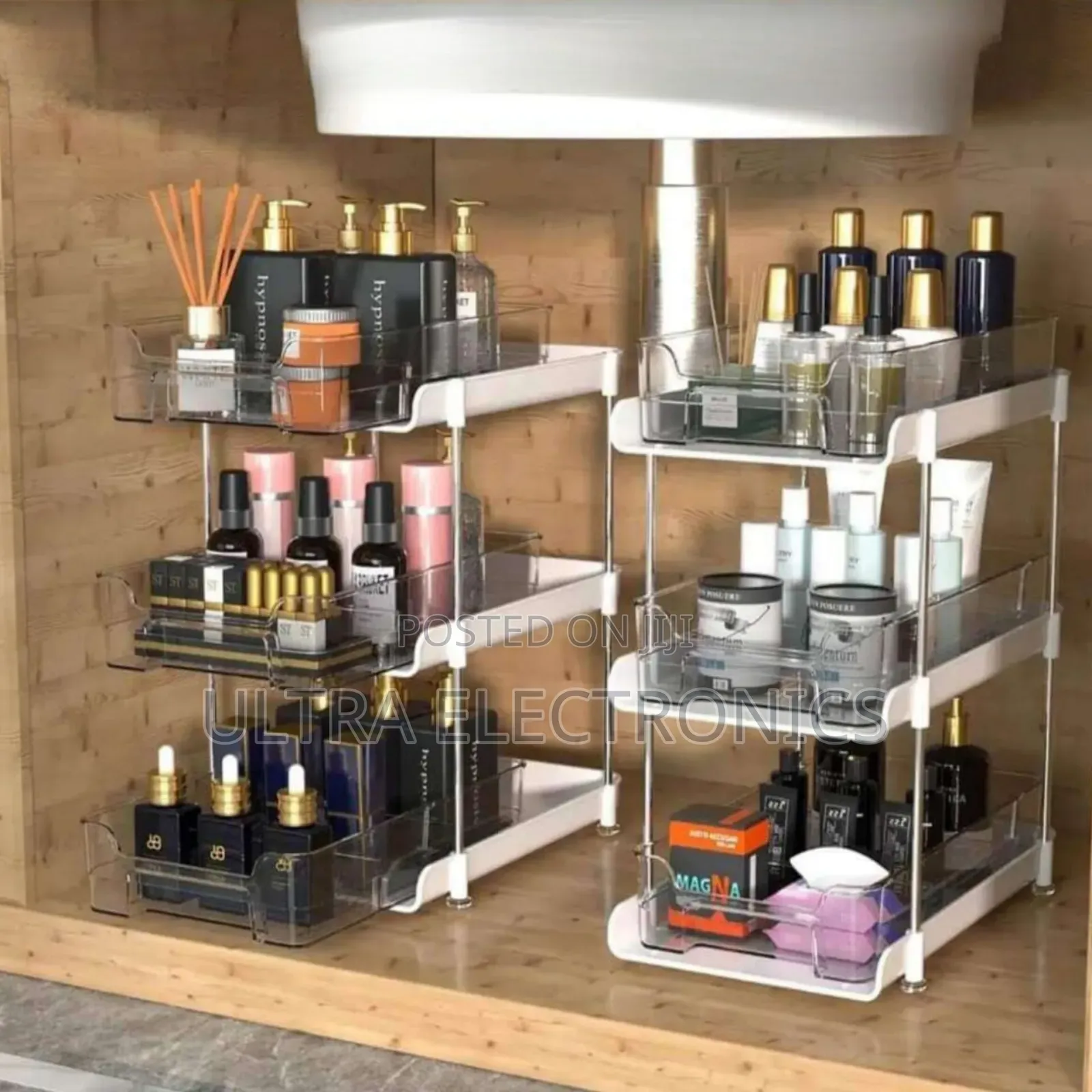 Classic Multi-Purpose/ Function Storage Rack With Pull-Out Drawers
