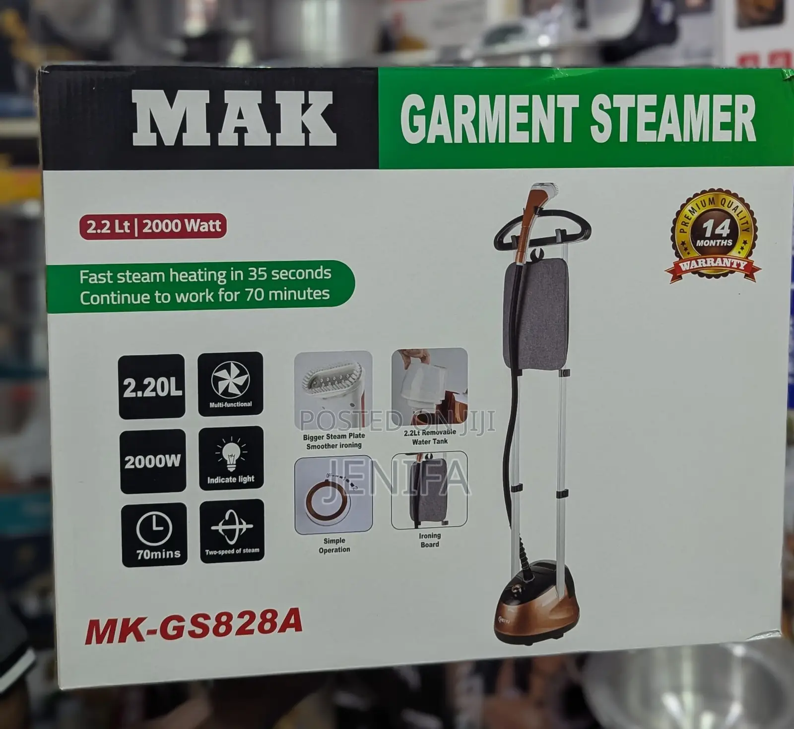 Mak Garment Steamer 2.2l, 2000w