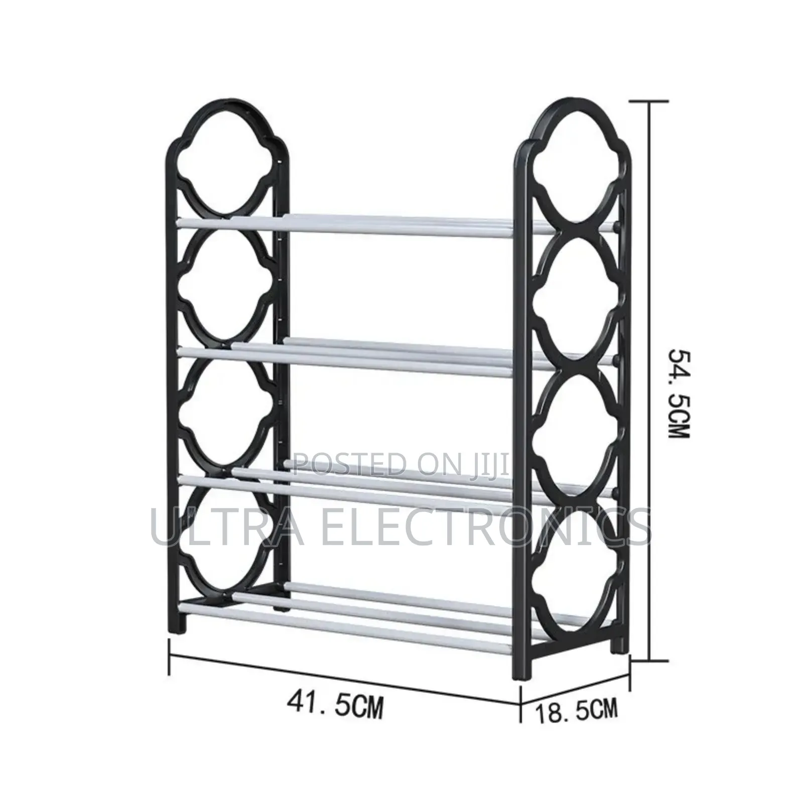 Space-Saving Shoe Organizer With Four Tiers for Storing Multiple Pairs