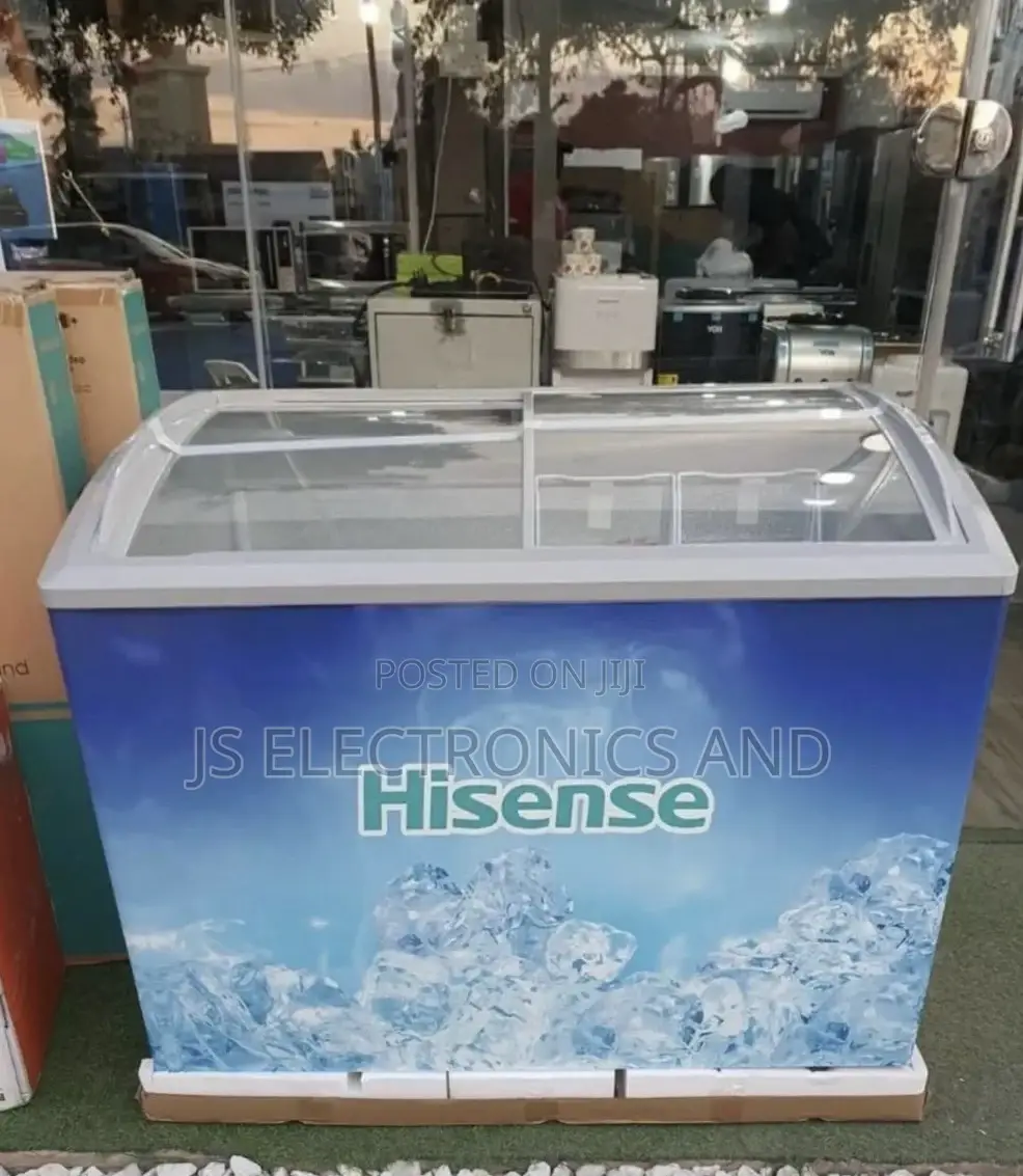 Hisense Freezer Fc39 303liter Display Showcase Sliding Door Two Glass
