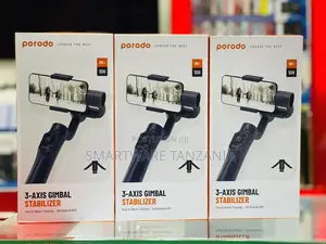 Porodo 3-Axis Gimbal Stabilizer, Ai Face Object Tracking, Rolling