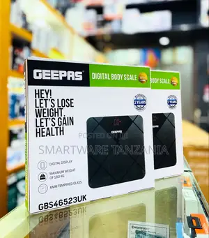 Geepas Digital Body Scale, 180kg Capacity, Tempered Glass