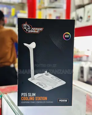 Porodo Gaming Ps5 Slim Cooling Station | Controller Charger Stand