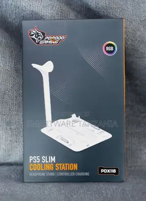 Porodo Gaming Ps5 Slim Stand, Cooler Fan Controller Charger