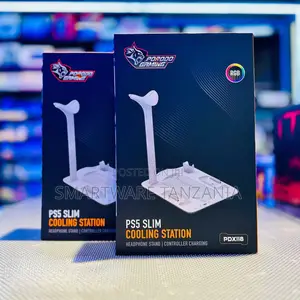 Ps5 Slim Cooling Stand: Fast Charger, Headset Holder, Game Storage