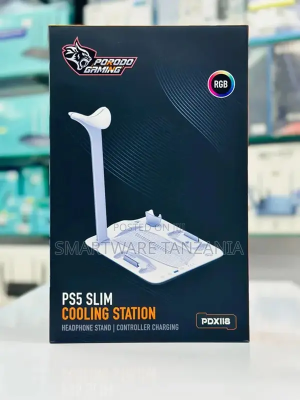 Porodo Gaming Ps5 Slim Accessory With Fan, Charger Game Slot