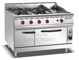 HGR-998 4-Burner Gas Range With Griddle and Oven