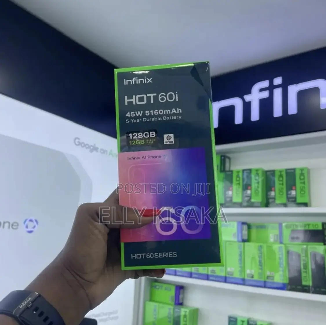 New Infinix Hot 60i 128 GB Black