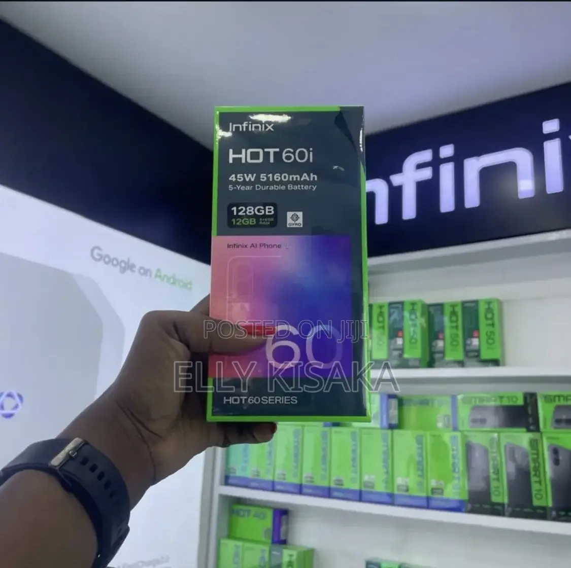 New Infinix Hot 60i 128 GB Black