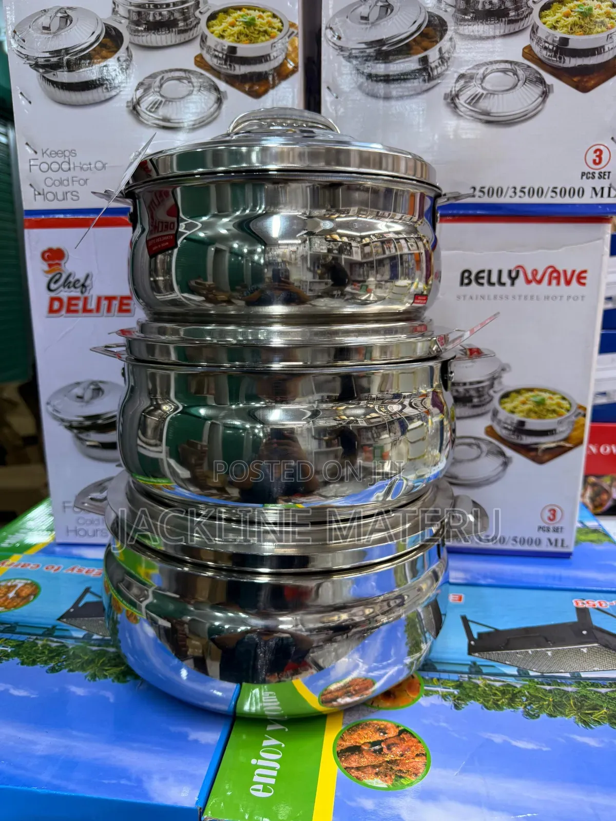 Chef Delite Hotpot 3pcs Kubwa Ni 3kg