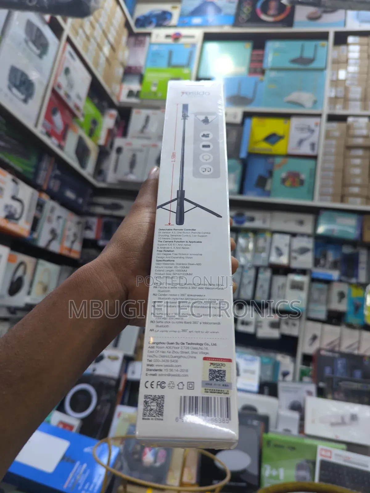 Yesido Sf13 Selfie Stick Stand Ndefu
