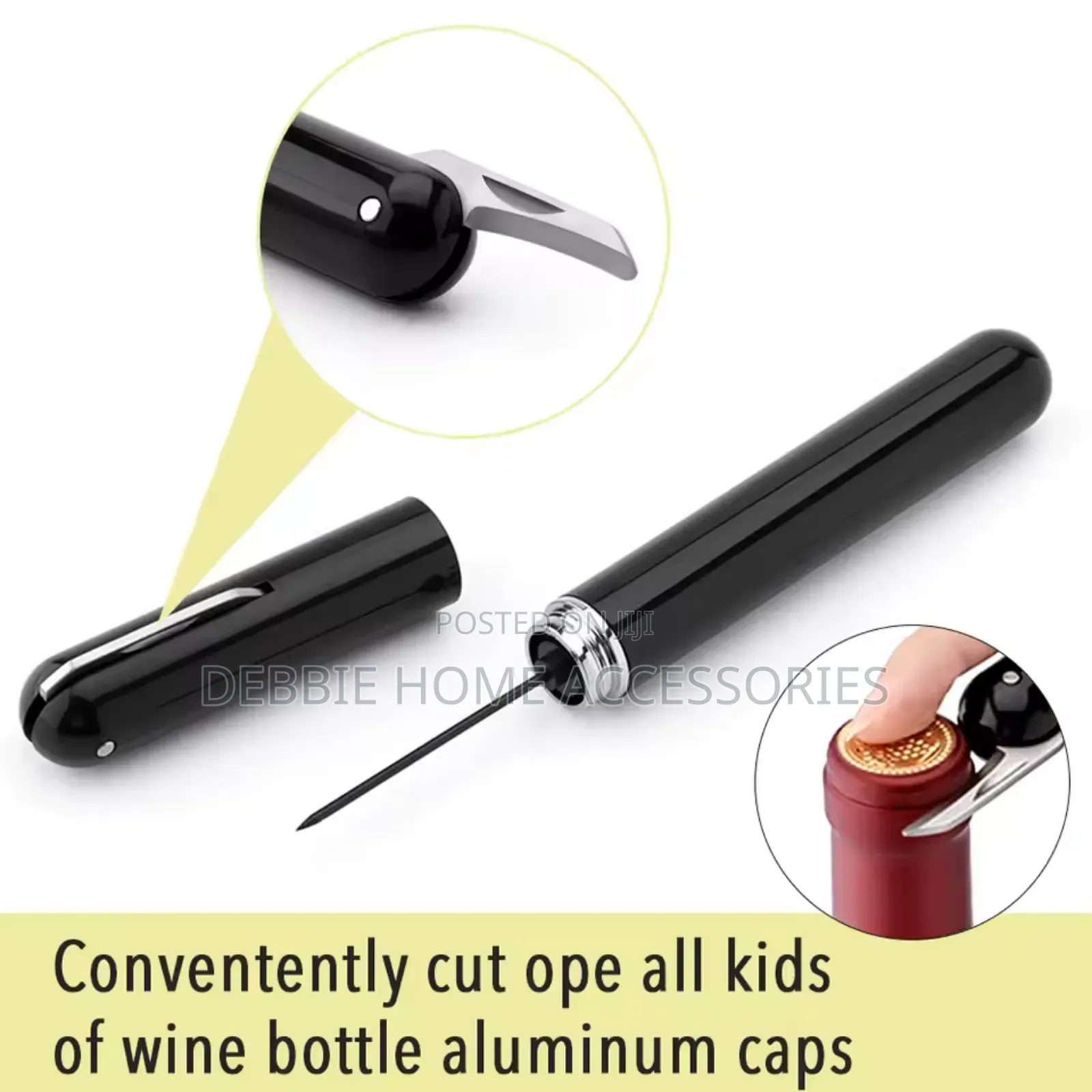 Pressure Wine Opener With Foil Cutter . 2 in 1