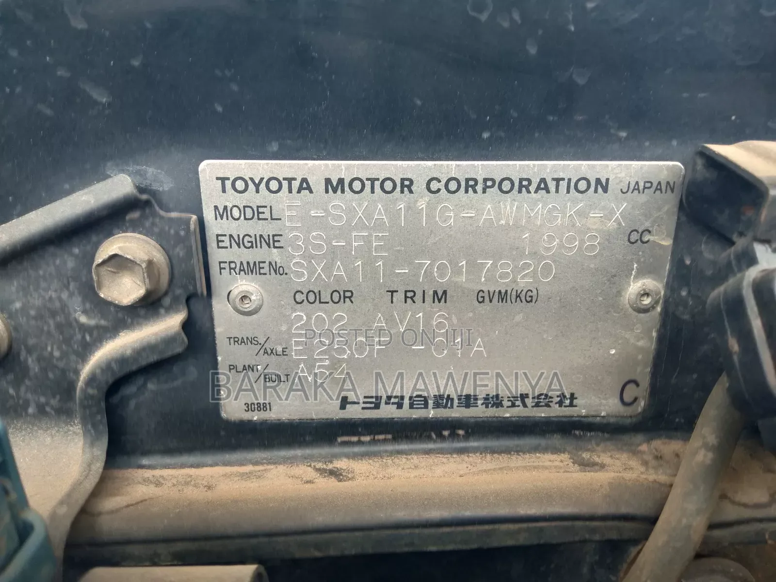 Toyota RAV4 Cabriolet 1998 Black