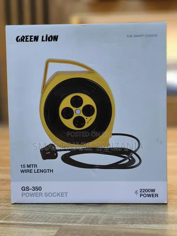 Green Lion Gs-350 Power Socket, 2200w 4 Universal Sockets Wire Storage