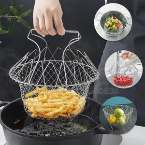Foldable Stainless Steel Deep-Frying Basket