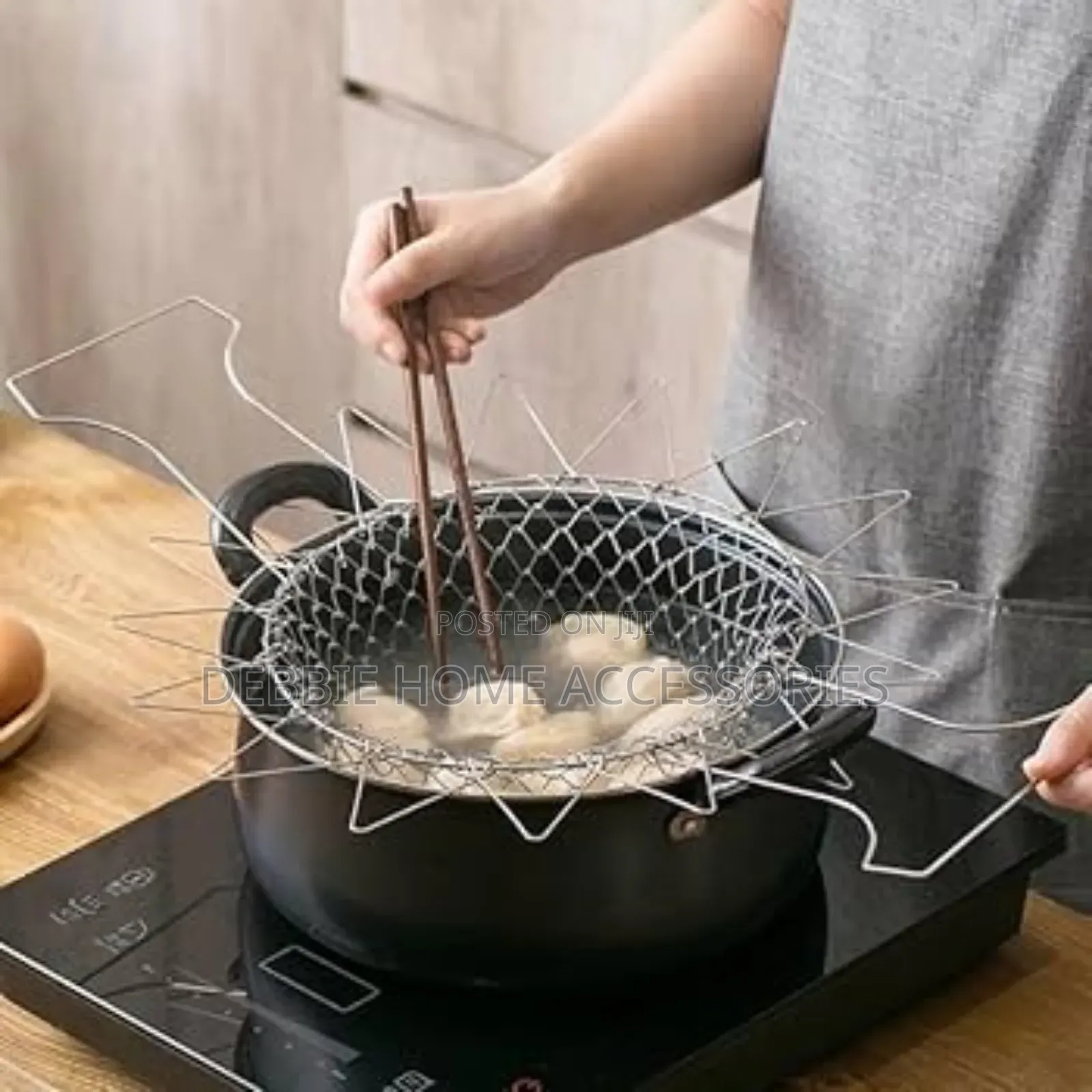Foldable Stainless Steel Deep-Frying Basket