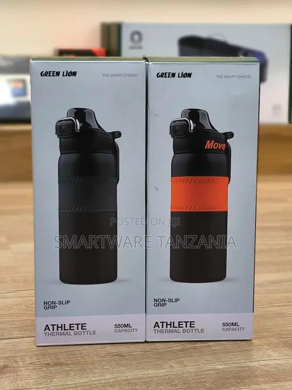 Green Lion Athlete Thermal Bottle 550ml, Non-Slip Grip