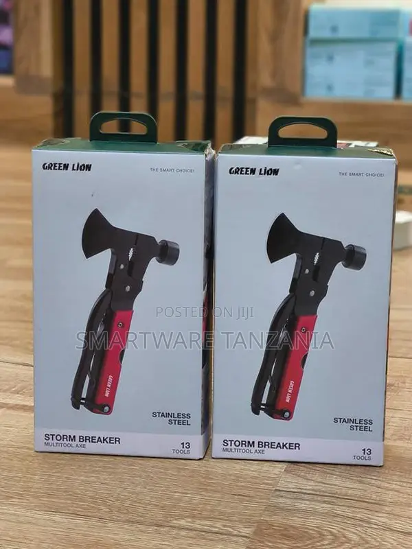 Green Lion Storm Breaker 13-in-1 Multitool Axe for Adventurers and Diy