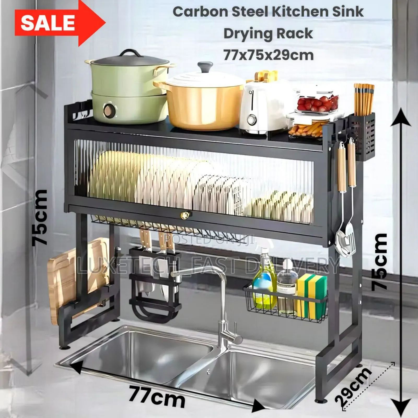 Over-the-Sink Dish Drying Rack