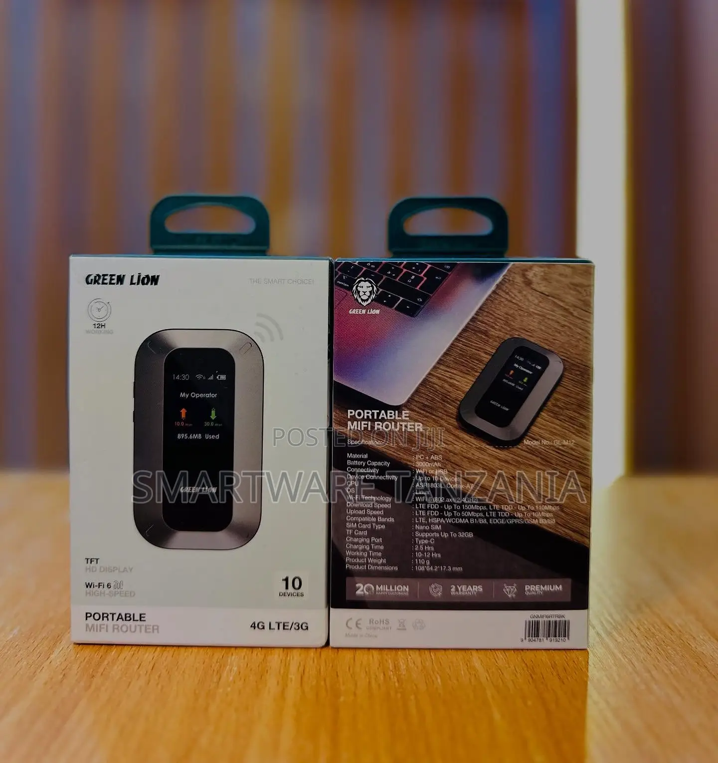 Green Lion Wi-Fi 6 Portable Router | 12h Battery